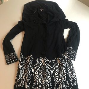 2 for $10 Fever med black and white long cardigan
